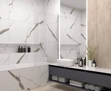 Golden White Statuario — интерьер 3