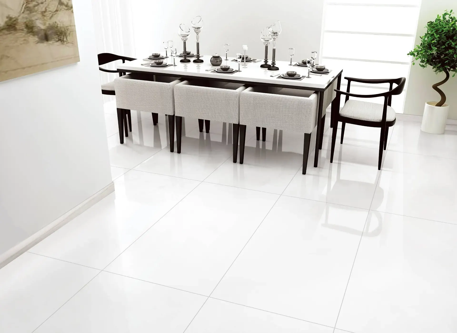 Интерьер с плиткой Marble Mosaic