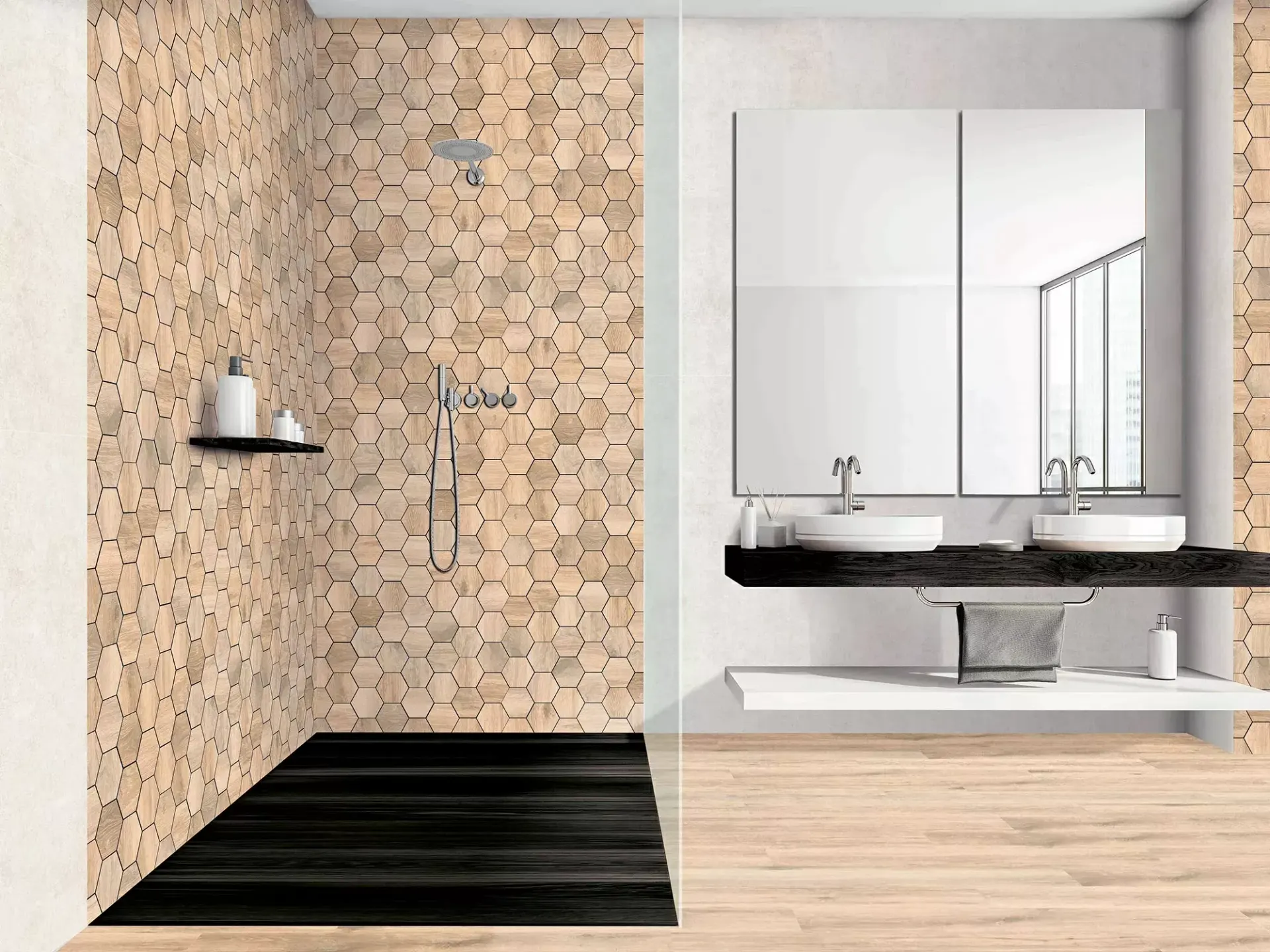 Интерьер с плиткой New Tiles