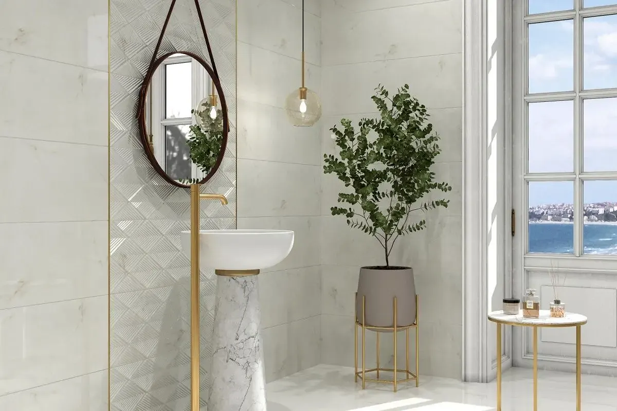 Интерьер с плиткой Sina Tile