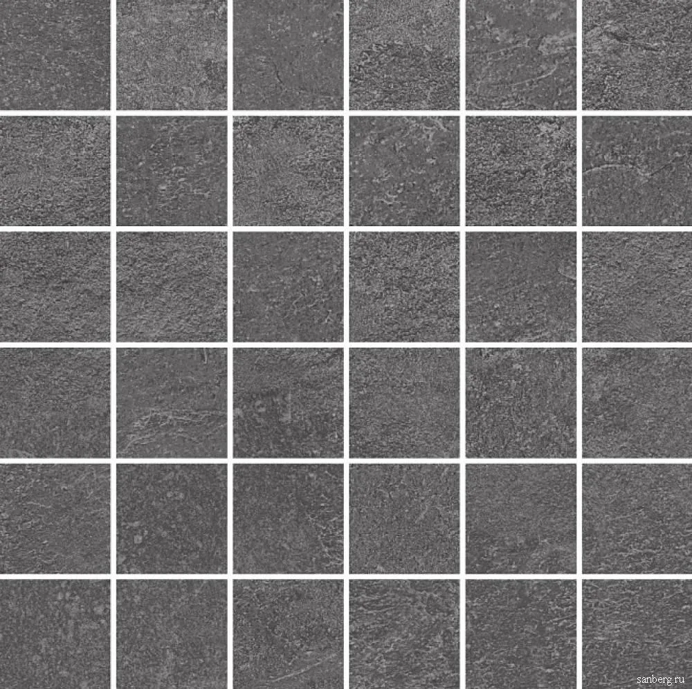 Декор керамогранит Kerama Marazzi Про Стоун Антрацит Мозаичный 30x30 9мм