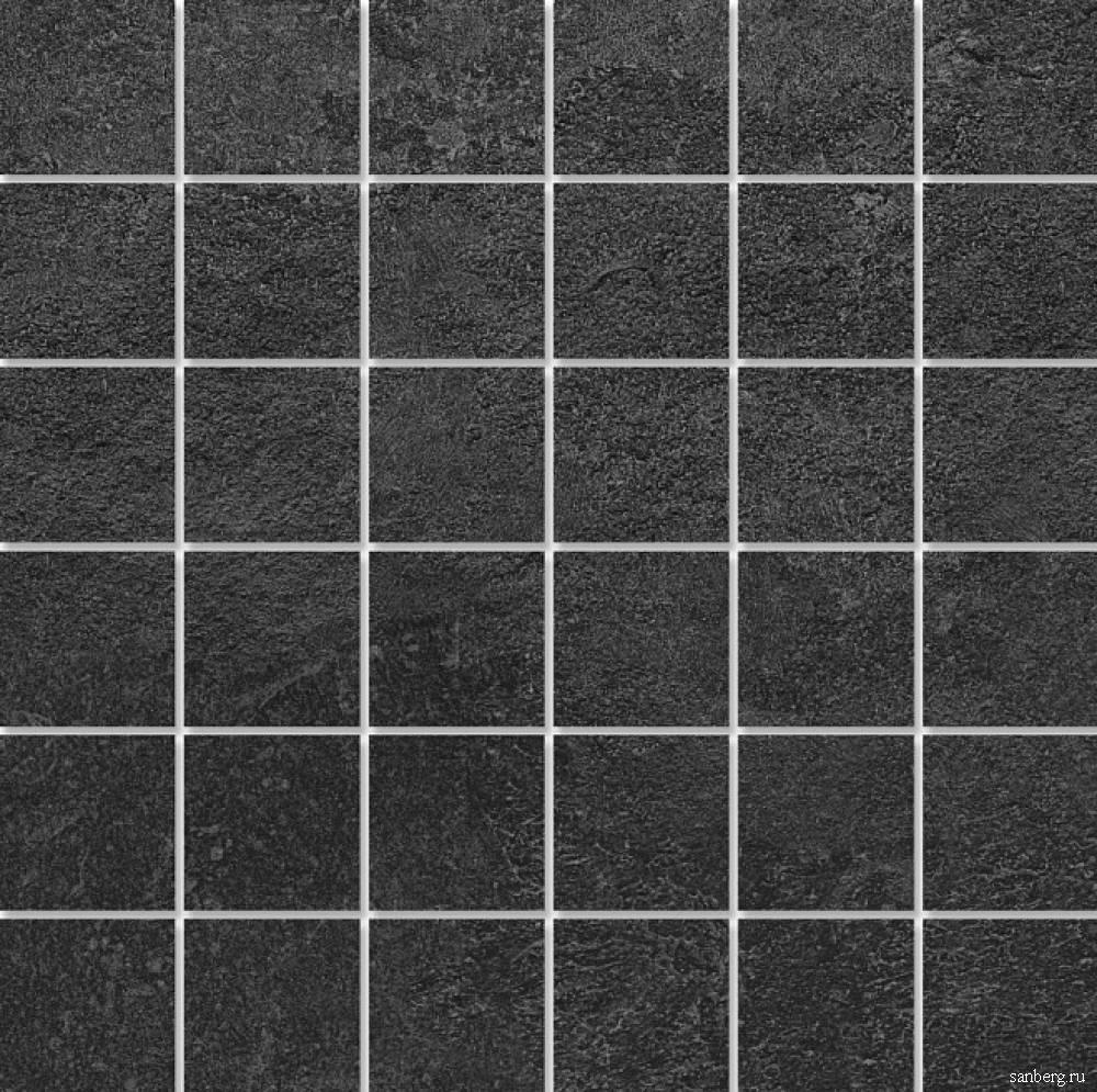 Декор керамогранит Kerama Marazzi Про Стоун Черный Мозаичный 30x30 9мм