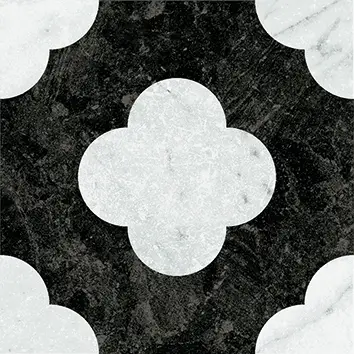 Керамогранит 41zero42 DANDY Pin Black_White 18,6х18,6