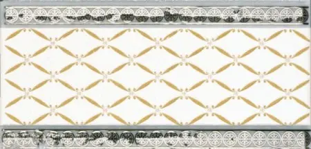 Almera Noblesse Cenefa Delis Blanco Silver 10x20