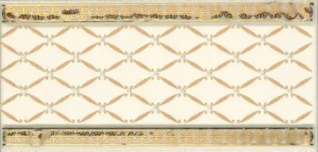 Almera Noblesse Cenefa Delis Marfil Gold 10x20