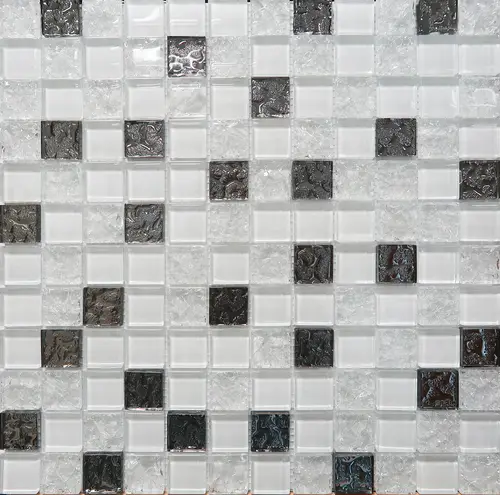 Altacera Bella Mosaic Glass White 30x30