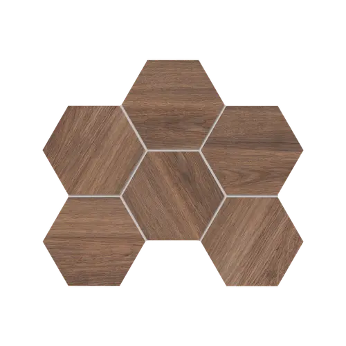 Мозаика Selection SI02 Hexagon 25x28,5x10 матовая коричневая