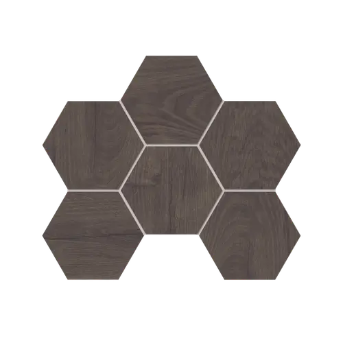 Мозаика Selection SI04 Hexagon 25x28,5x10 матовая коричневая