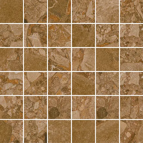 Мозаика Керамогранит ARCANA BLACK&CREAM Brown Mosaic Wash 30х30