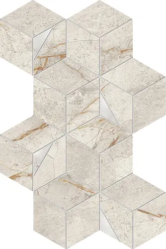 Мозаика Керамогранит ATLAS CONCORDE MARVEL DIVA White Everest Mosaico Hex Lappato