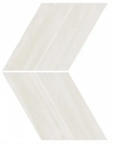 Marvel Bianco Dolomite Chevron Lappato