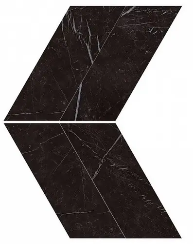 Marvel Nero Marquina Chevron Lappato