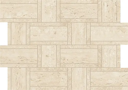 Мозаика Marvel MARVEL TRAVERTINE Sand Mosaico Basketweave