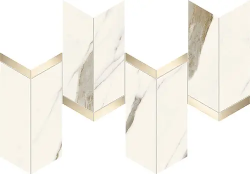 Мозаика Керамогранит ATLAS CONCORDE MARVEL X Calacatta Sublime Mosaico Chevron Lappato