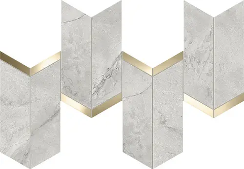 Мозаика Керамогранит ATLAS CONCORDE MARVEL X Grey Cloud Mosaico Chevron Lappato