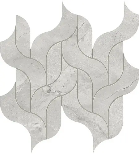 Мозаика Керамогранит ATLAS CONCORDE MARVEL X Grey Cloud Mosaico Waterfall Lappato
