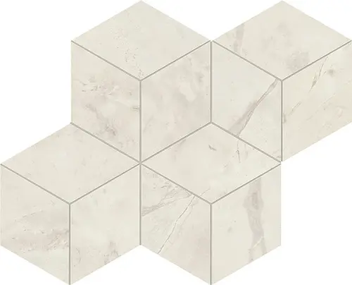 Мозаика Керамогранит ATLAS CONCORDE MARVEL X Calacatta Perla Mosaico Esagono Silk