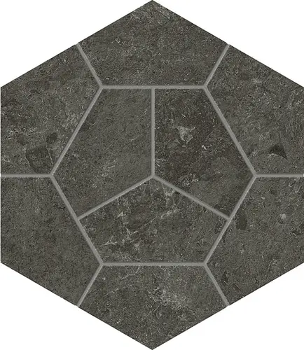 Мозаика Керамогранит ATLAS CONCORDE NYRA Charcoal Favus Matte