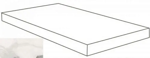 Керамогранит Ступень Atlas Concorde Forte Dei Marmi Quark Oyster White Scalino Angolare Sx 33x160