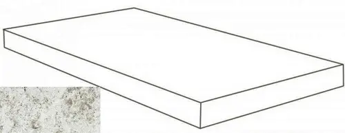 Керамогранит Ступень Atlas Concorde Forte Dei Marmi Quark Brazilian White Scalino Angolare Dx 33x160