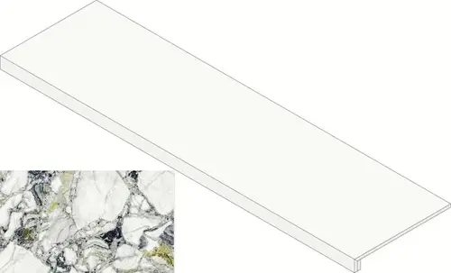 Керамогранит Ступень Atlas Concorde Forte Dei Marmi Quark Ceppo Apuano Forest Scalino Frontale 33x160