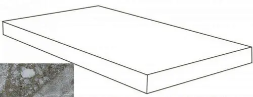 Керамогранит Ступень Atlas Concorde Forte Dei Marmi Quark Ceppo Apuano Quartz Scalino Angolare Dx 33x160
