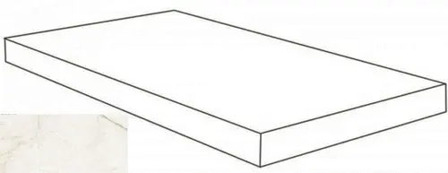 Керамогранит Ступень Atlas Concorde Forte Dei Marmi Quark Sahara Blanc Scalino Angolare Sx 33x80