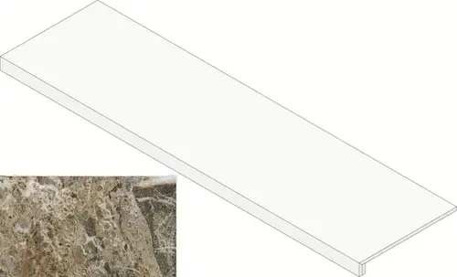 Керамогранит Ступень Atlas Concorde Forte Dei Marmi Quark Breccia Di Caravaggio Scalino Frontale 33x80