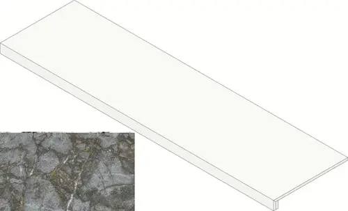 Керамогранит Ступень Atlas Concorde Forte Dei Marmi Quark Ceppo Apuano Quartz Scalino Frontale 33x80
