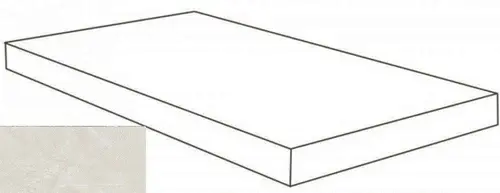 Керамогранит Ступень Atlas Concorde Rinascente Resin White Scalino Angolare Sx 33x160