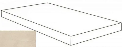 Керамогранит Ступень Atlas Concorde Rinascente Resin Cream Scalino Angolare Dx 33x160