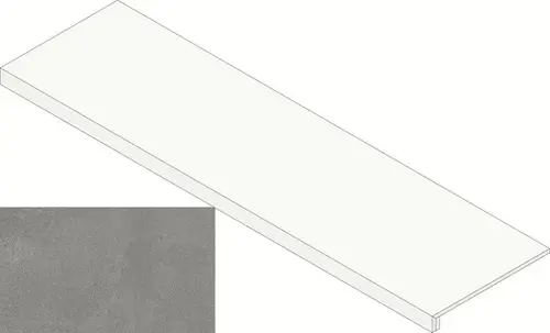 Керамогранит Ступень Atlas Concorde Rinascente Resin Smoke Scalino Frontale 33x80