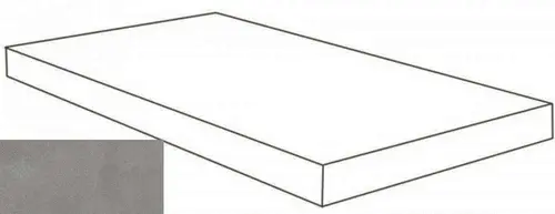 Керамогранит Ступень Atlas Concorde Rinascente Resin Smoke Scalino Angolare Sx 33x80