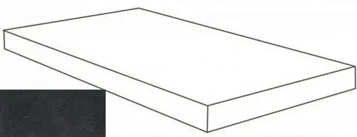 Керамогранит Ступень Atlas Concorde Rinascente Resin Tarmac Scalino Angolare Sx 33x80