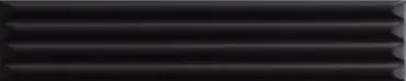 Настенная плитка UP Cannettato Black Glossy (192132) 5x25