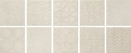 Декоративный элемент Asphalt Off White 15x15 матовый