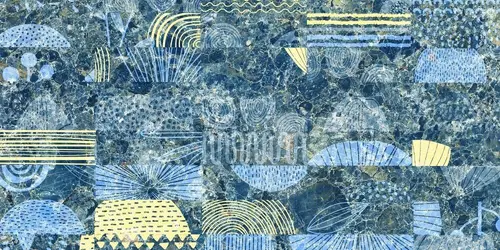 Керамогранит Bluezone Rockstone Azure Decor Nebula 60х120
