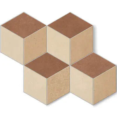 SENSI TERRE COTONE+ROSATO+MATTONE NATURALE CUBO 37х46