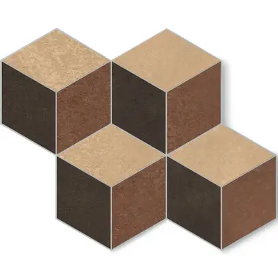 SENSI TERRE ROSATO+AMARANTO+CARBONE NATURALE CUBO 37х46