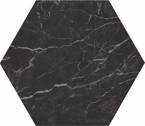 Casalgrande Padana Marmoker Nero Creta Lucido Ottagono 59x59