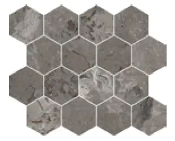 Мозаика Mosaico Esagona Charcoal Matt 97426, 27,5х33