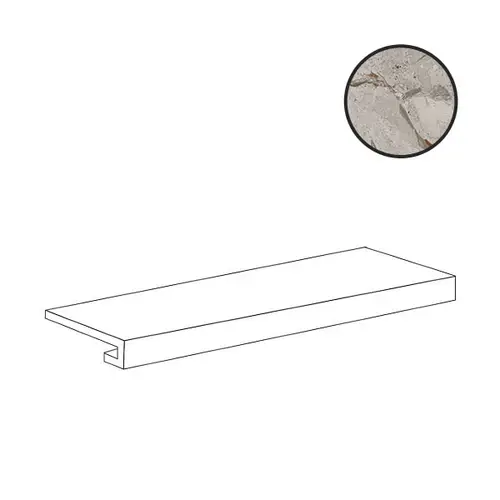 Ступени Gradino Costa Retta Grey Matt 97492, 33х120
