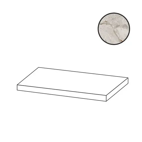 Ступени Angolo Dx Gradino Costa Retta Silver Matt 97510, 33х120