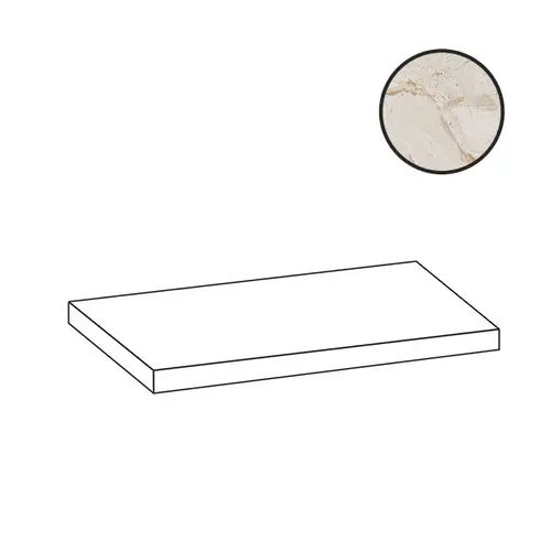 Ступени Angolo Sx Gradino Costa Retta Ivory Matt 97513, 33х120