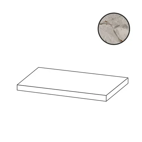 Ступени Angolo Dx Gradino Costa Retta Grey Safe 97527, 33х120
