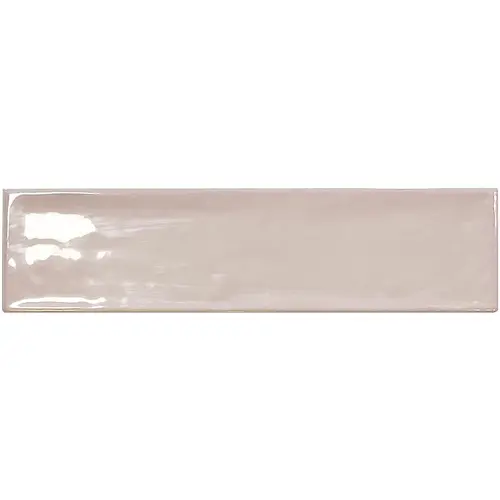 Настенная плитка Liguria Pink 7.5x30 глянцевая керамическая