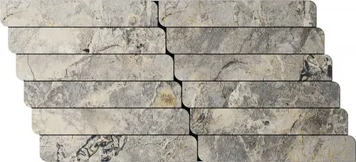 Декор G8ME05MU Marble Edition Hme 5 Invisible Gray Muretto 30х60 серый матовый под мрамор / кирпич
