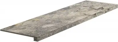 Ступень фронтальная G3ME05RG12 Marble Edition Hme 5 Invisible Gray Gradone Lin. Rett. 33х120 левая серая матовая под мрамор