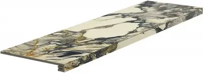 Ступень фронтальная G3ME07RG12 Marble Edition Hme 7 Breccia Capraia Gradone Lin. Rett. 33х120 бежевая / серая матовая под мрамор