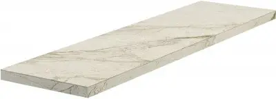 Ступень угловая G3ME10RGS12 Marble Edition Hme 10 Van Gogh White Gradone Ang. Rett. 33х120 (L-Sx) левая белая матовая под мрамор